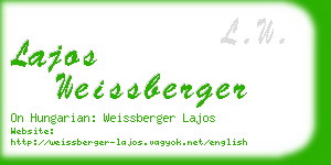 lajos weissberger business card